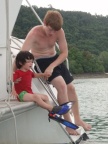 Antonio in flippers with Nico.JPG (80 KB)